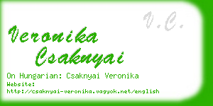 veronika csaknyai business card